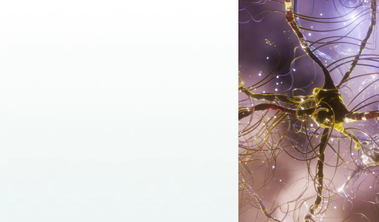 A 3D-rendered visualization of neurons with glowing synapses, representing the importance of supplements for nervous system support.