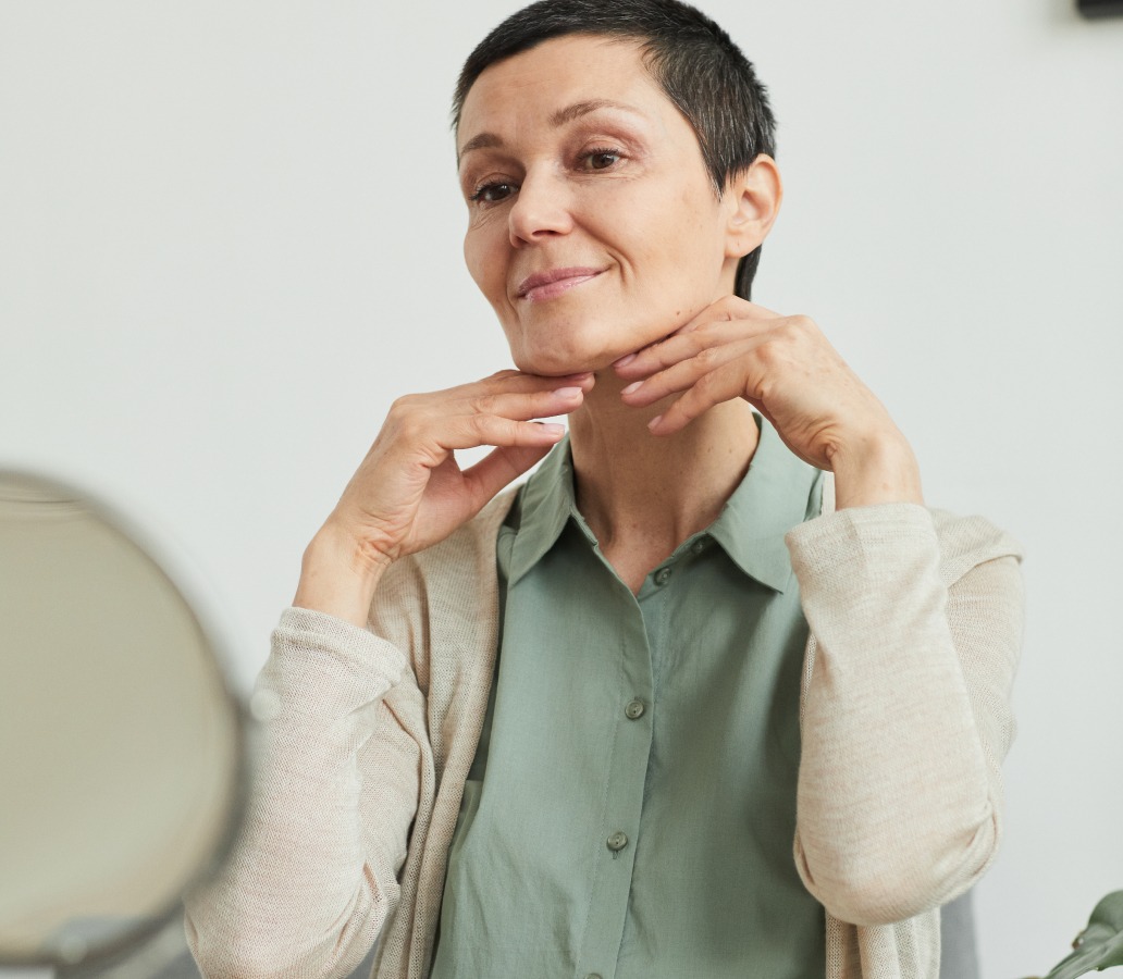 beautiful short hair woman