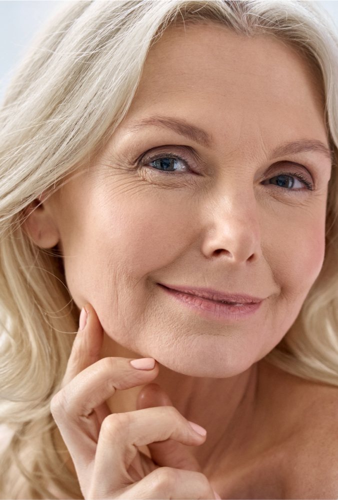 happy mature woman