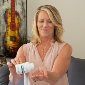 influencer with a bottle