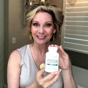 influencer with a bottle