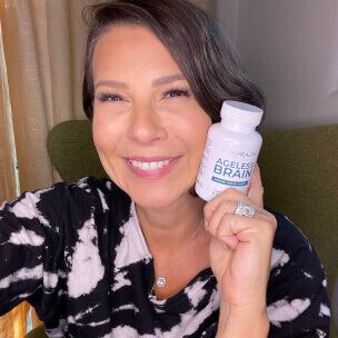 influencer with a bottle