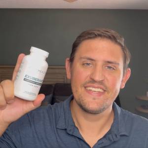 influencer with a bottle