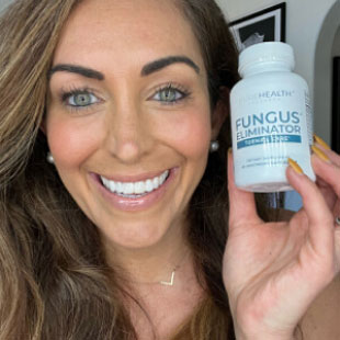 influencer with a bottle