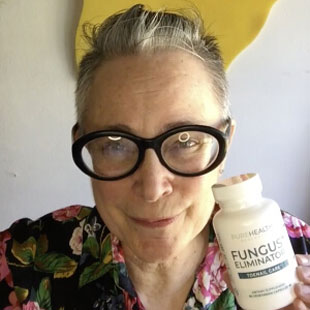influencer with a bottle