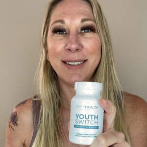 influencer with a bottle