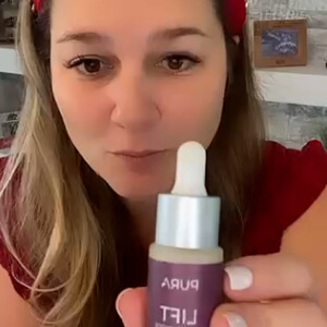 influencer with a bottle