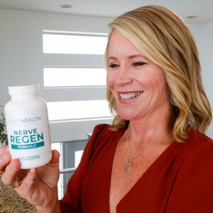 influencer with a bottle