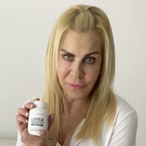influencer with a bottle