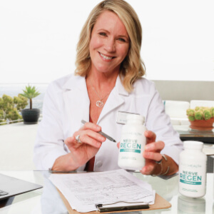 influencer with a bottle
