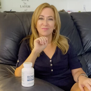influencer with a bottle