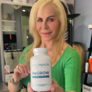 influencer with a bottle