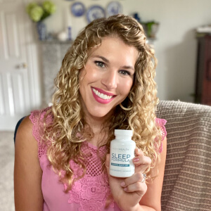 influencer with a bottle