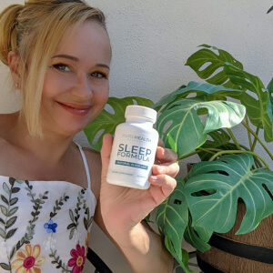 influencer with a bottle