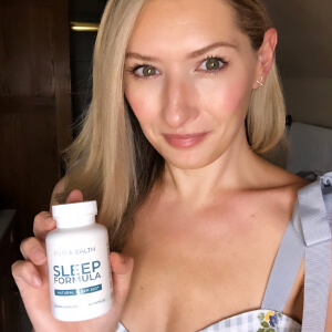 influencer with a bottle