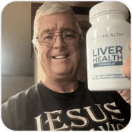 Customer photo holding product bottle