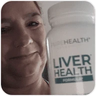Customer photo holding product bottle